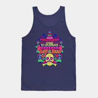 Day of the Dead Sugar Skull for Mexican Celebration Tank Top